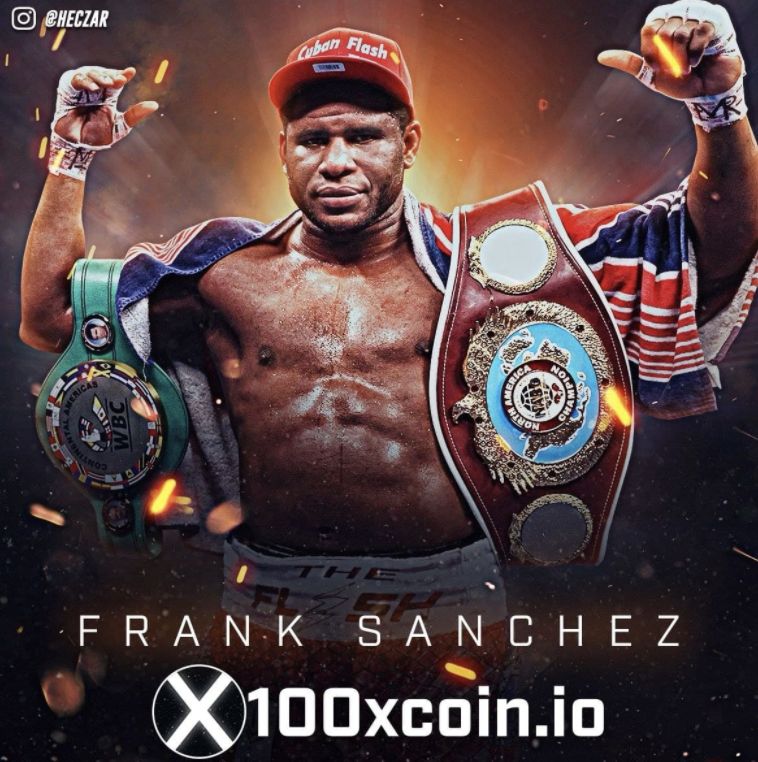 100XCOIN AĞIR SİKLET BOKSÖR FRANK SANCHEZ'E SPONSOR OLDU